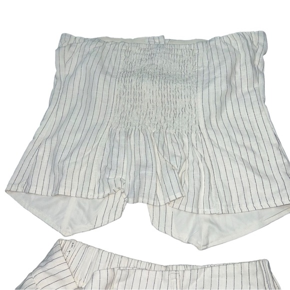 Wild Fable 2-Piece Cream Striped Wide-Leg Pants (S) & Top (M) Linen Blend - Picture 5 of 11